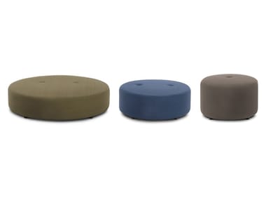 DOUBLE - Round fabric garden pouf by RODA