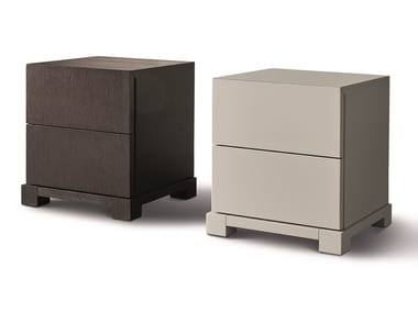 DOUGLAS - Wooden bedside table with drawers by Meridiani