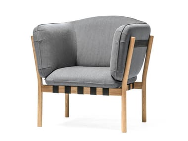 DOWEL - Upholstered armchair by TON