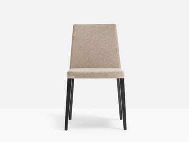 DRESS 530 - Upholstered oak chair by Pedrali