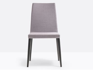 DRESS 531 - Upholstered oak chair by Pedrali