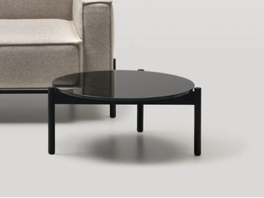 DS-22 - Round glass coffee table for living room by de Sede