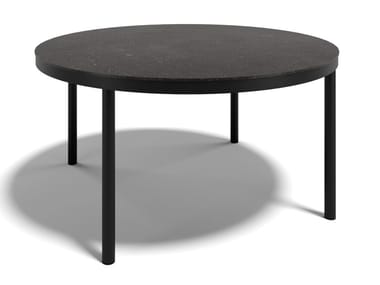 DULTON - Round aluminium and stoneware table by Atmosphera