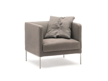 EASY LIPP - Fabric armchair with removable cover with armrests by Living Divani