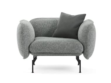 ECHO - Fabric armchair with removable cover with armrests by Prostoria
