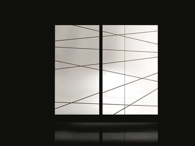 EDGE - Mirron with wooden frame and brass details by Henge