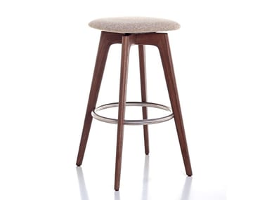 EGADI 416H - High wooden stool with integrated cushion by Very Wood