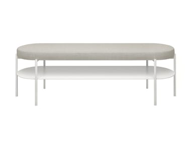 ELBE III - Contemporary style powder coated steel bench by e15