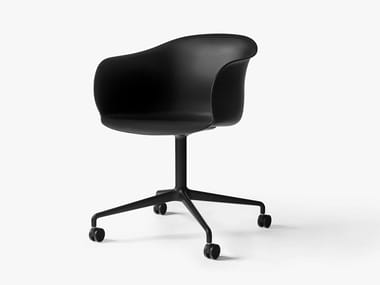 ELEFY JH36 - Polypropylene chair with 4-spoke base with castors by &tradition