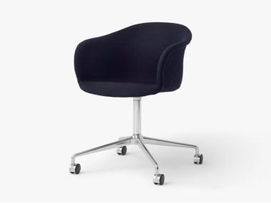 ELEFY JH37 - Upholstered chair with 4-spoke base with castors by &tradition