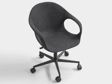 ELEPHANT - Height-adjustable fabric office chair with 5-Spoke base by Kristalia