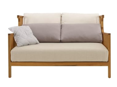 ELIZABETH TECK - 2 seater teak garden sofa by Ligne Roset