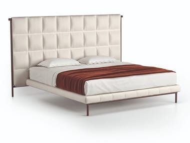 EMA - Double bed with high headboard by Natuzzi Italia