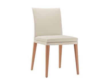 ENSEMBLE - Upholstered wooden chair by Tonon