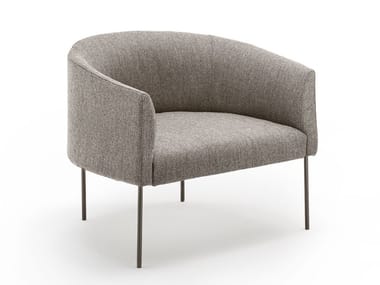 ERA - Fabric armchair with removable cover with armrests by Living Divani