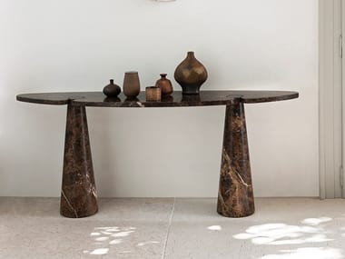 EROS - Demilune marble console table by Agapecasa