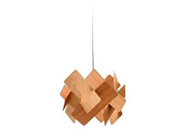 ESCAPE - Handmade wood veneer pendant lamp by LZF