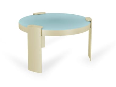 CAPRICE - Round brass coffee table for living room by Essential Home