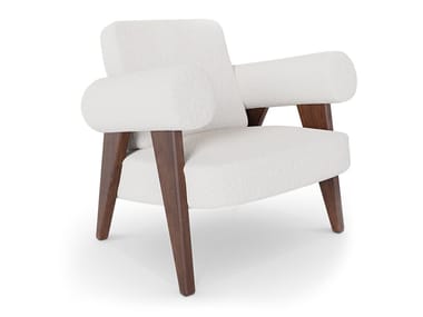 GHIBLI - Fabric armchair with armrests by Essential Home