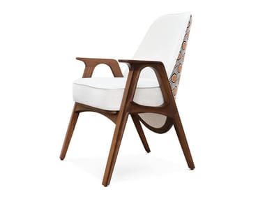 HADLEY - Upholstered fabric chair with armrests by Essential Home