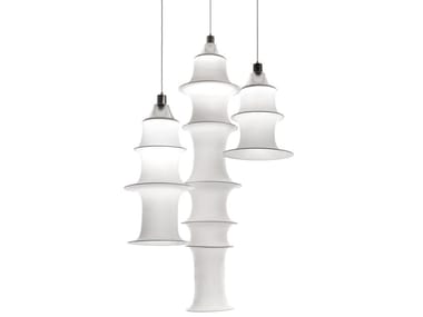 FALKLAND - Aluminium and elastic fabric pendant lamp by Danese Milano