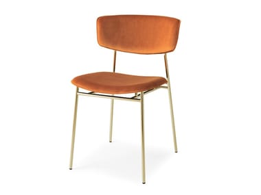 FIFTIES - Upholstered velvet chair by Calligaris