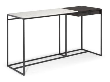 FIL ROUGE - Rectangular console table with drawers by Natuzzi Italia