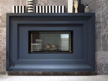 FILOSKEMA - Wood-burning steel Boiler fireplace by Antonio Lupi Design