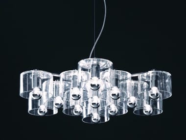 FIORE - 433 - Blown glass pendant lamp by Oluce