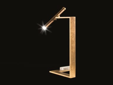 FLAT - Adjustable brass table lamp by Henge