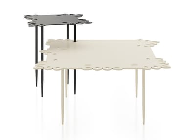 FLAT LACE - Square painted metal coffee table by Liu Jo Living Collection