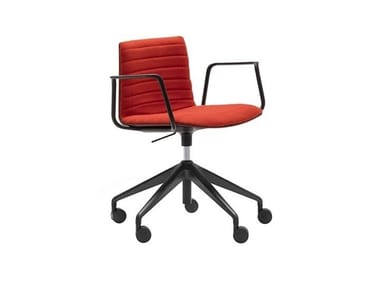 FLEX CHAIR SO1311 - Height-adjustable office chair with castors with 5-Spoke base by Andreu World