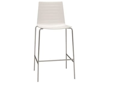 FLEX HIGH BACK BQ1665/BQ1671 - High stool with back with footrest by Andreu World