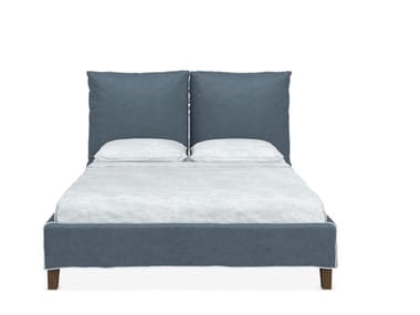 FLY - Bed with removable cover with high headboard by Gervasoni