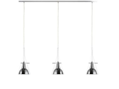 FL?TE LARGE - Glass and aluminium pendant lamp by FontanaArte