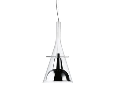 FL?TE XXL - Glass and aluminium pendant lamp by FontanaArte