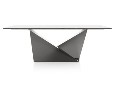 FOLDS - Rectangular glass table by Liu Jo Living Collection