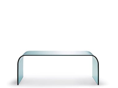 FONTANA - Rectangular float glass coffee table by FontanaArte