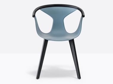 FOX 3725 - Stackable polypropylene chair with armrests by Pedrali