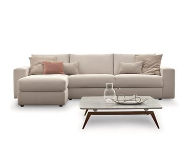 FREEDOM - Contemporary style 2 seater 3 seater fabric sofa bed with chaise longue by Ditre Italia