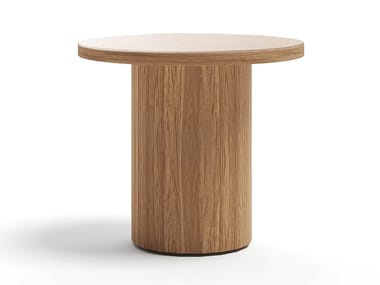 FRISBEE - Round teak garden side table by Atmosphera