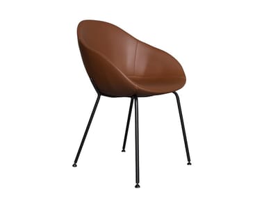 FULL MOON - Upholstered leather chair by Tonon