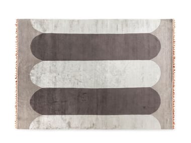 FULLPRINT - Handmade rectangular rug in wool and viscose by Bodema