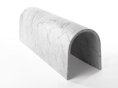 GALLERIA - Carrara marble bench by Salvatori