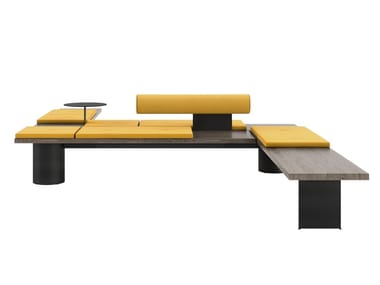 GALLERIA - Modular bench with back by Tacchini