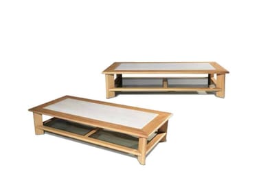 GALLOWAY - Low iroko garden side table by Visionnaire