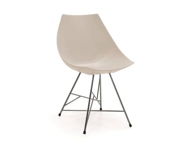 GAMMA - Lacquered chair with pylon base by Pianca