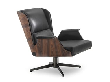 GARBO - Armchair with 4-spoke base by I 4 Mariani