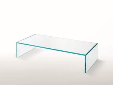 GHIACCIOLO PONTE - Low rectangular crystal coffee table by Glas Italia