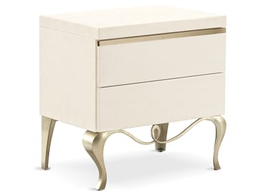 GHIRIGORI NEW - Rectangular wooden bedside table with drawers by Cantori